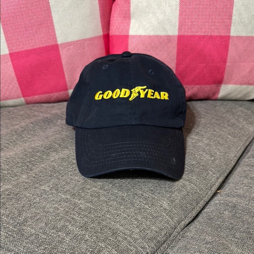 Goodyear Navy Blue Cap with Yellow Embroidery